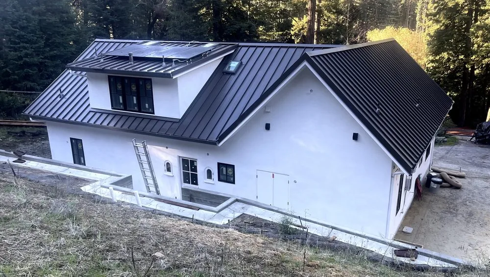 Standing seam metal roof installed by Cirrus Roofing Co on a Central Coast home